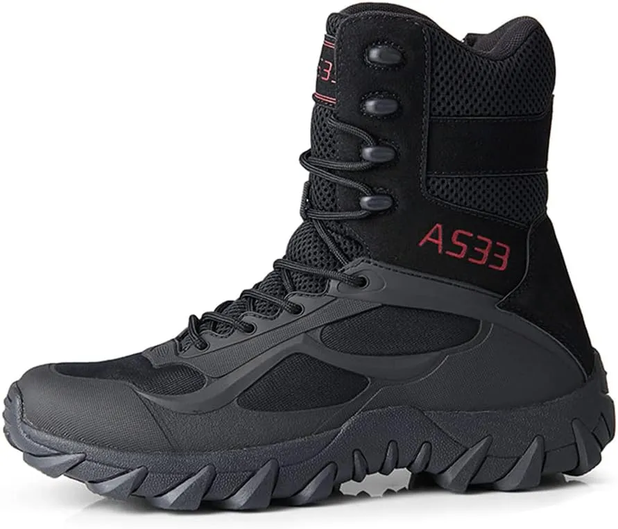 Kervaky Men's Military Tactical Boots Lightweight work boots for men tactical boots breathable jungle Desert Combat Boots