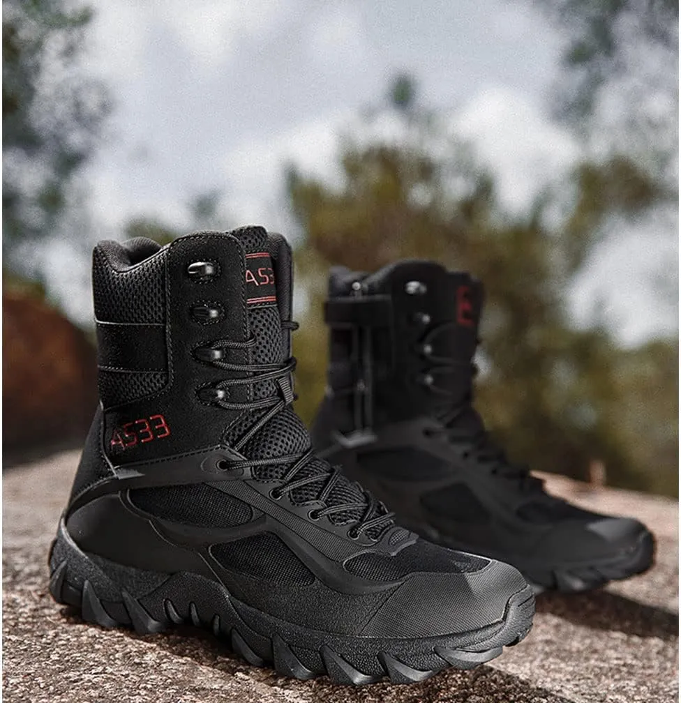 Kervaky Men's Military Tactical Boots Lightweight work boots for men tactical boots breathable jungle Desert Combat Boots