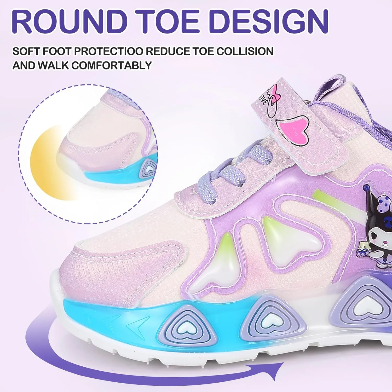 Kid's Glitter Running Cartoon Sneaker Sparkly Glowing Shiny Bling Princess Shoes School Athletic Walking Shoes for Girls
