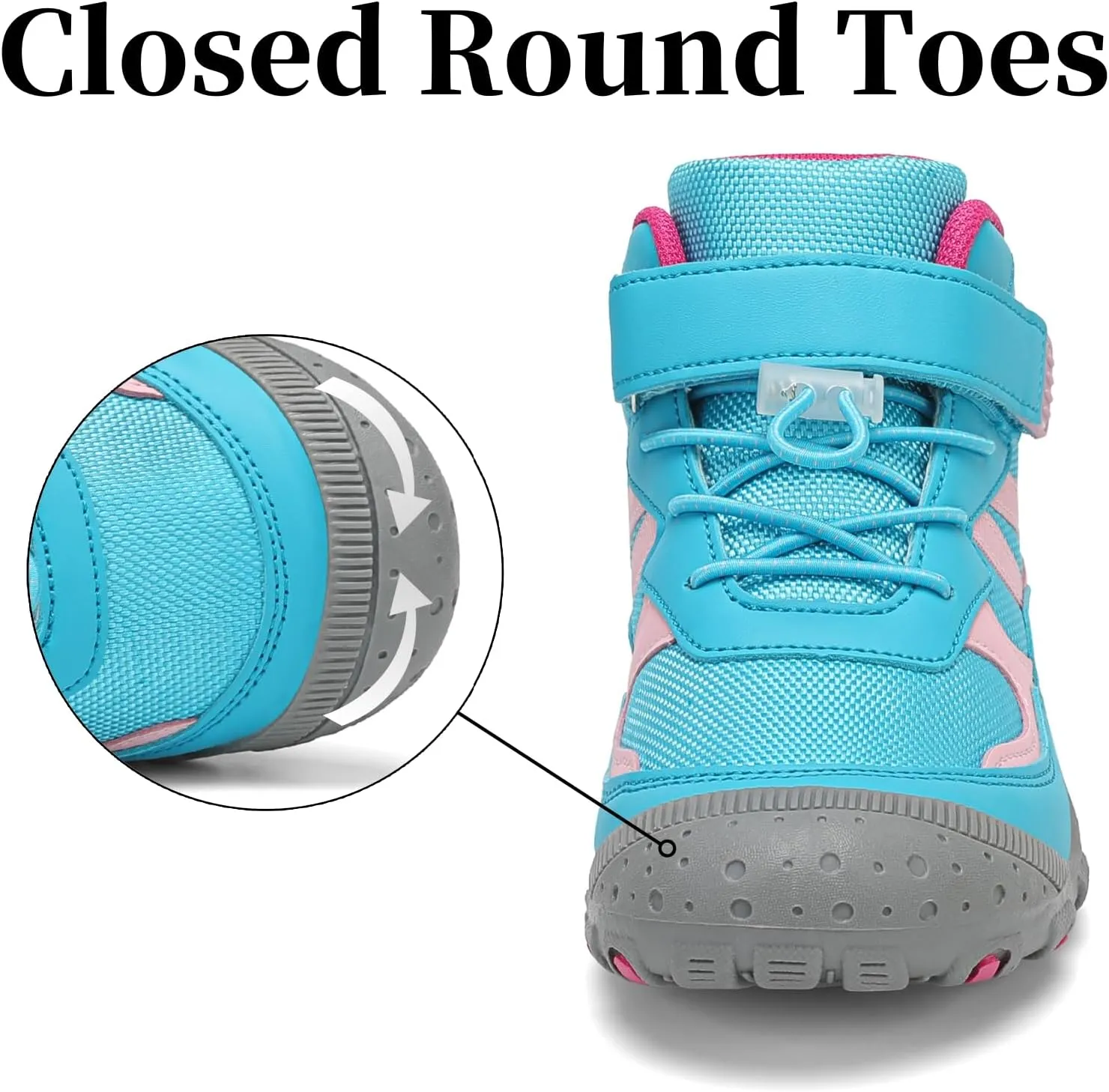 Kids Hiking Boots Boys Girls Outdoor Ankle Boots Anti Collision Hiking Shoes for Toddler/Little Kid/Big Kid