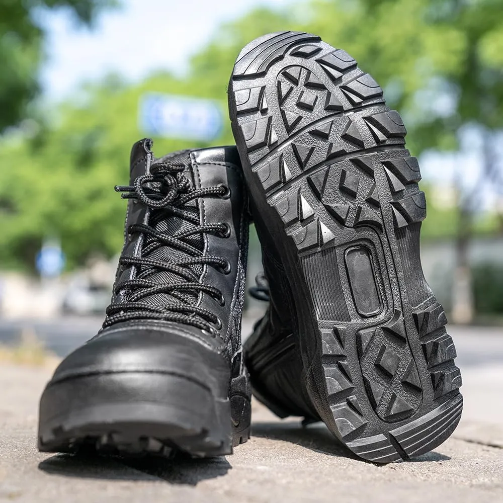 Kids Hiking Boots Boys girls Waterproof Summer Camp Anti-collision Non-slip Desert Boots Military Fan Shoes Work Boots