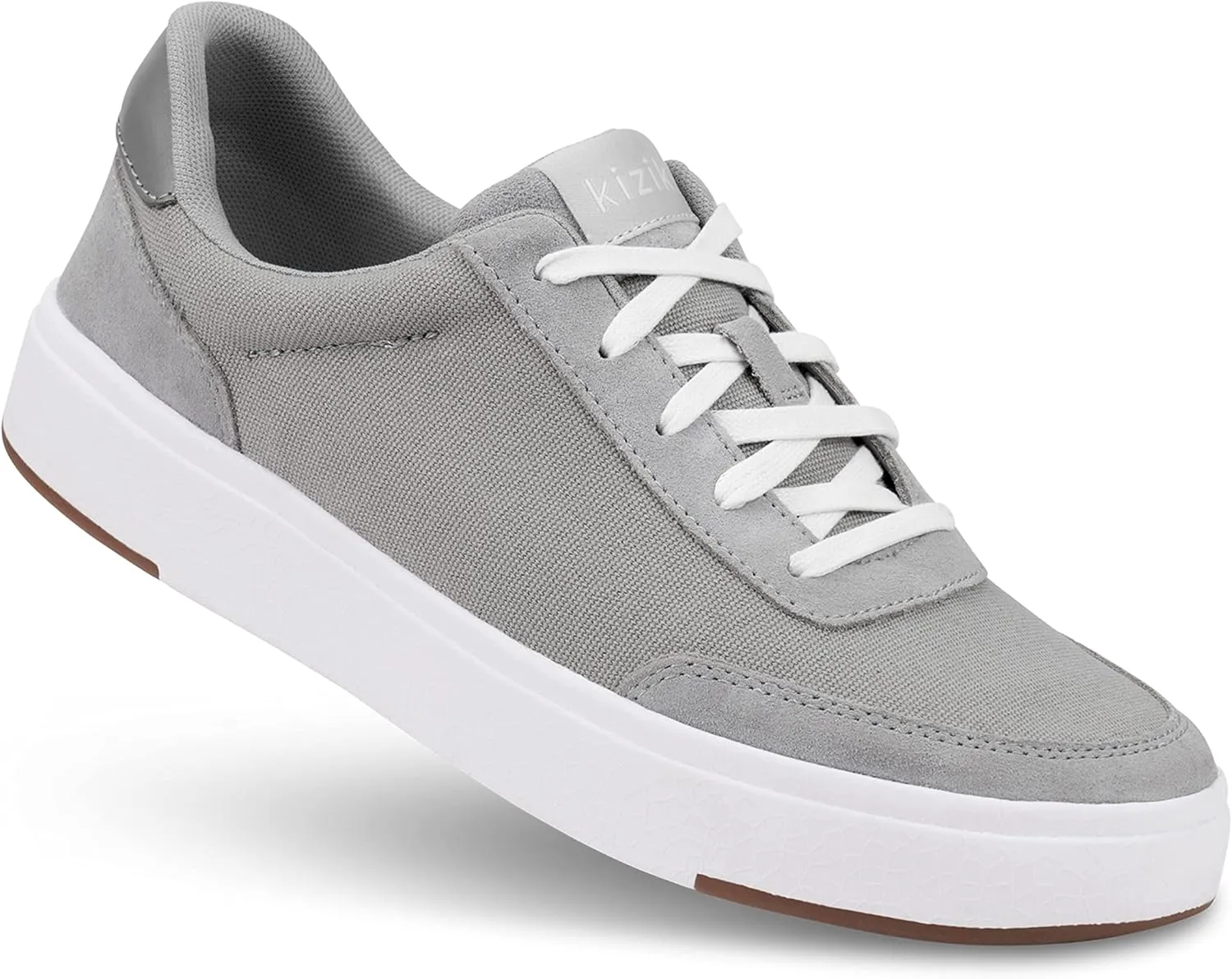 Kizik Shoes: Prague Comfortable Breathable Canvas and Suede Leather Slip On Sneakers, Convenient Hands Free | Casual for Men, Women and Elderly | Stylish Shoes for Everyday - Regular Width