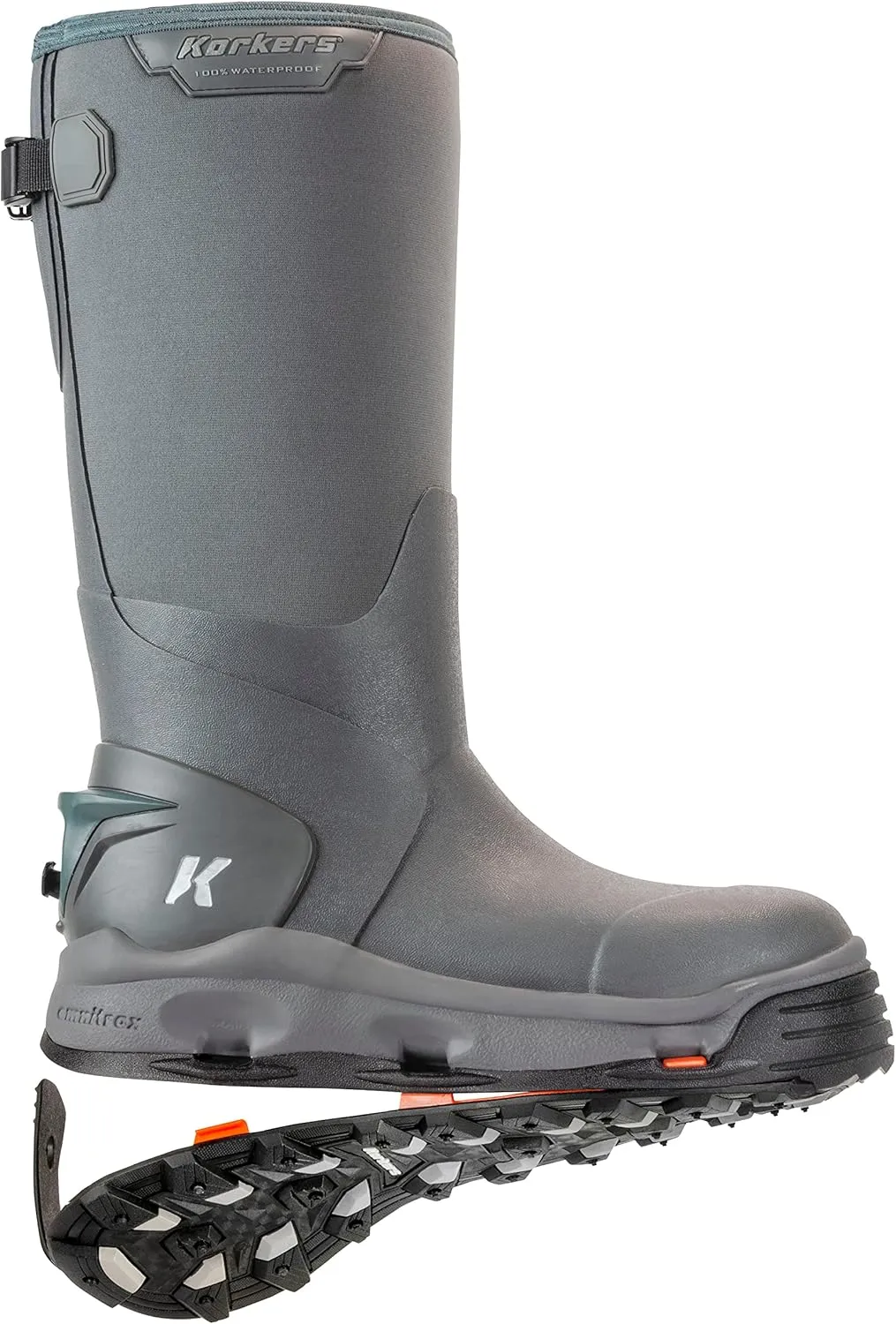 Korkers Women's Neo Arctic Rubber Boots - Inuslated and Waterproof for the Extreme Cold - Includes Interchangeable All Terrain Sole