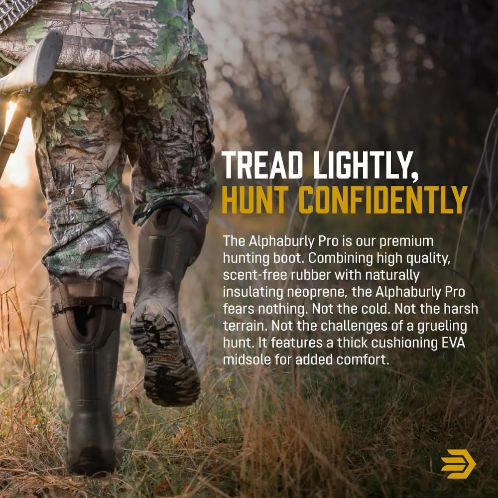LaCrosse Alphaburly Pro 18" Hunting Boots for Men Featuring Waterproof Rubber, Adjustable Gusset, and EVA Footbed