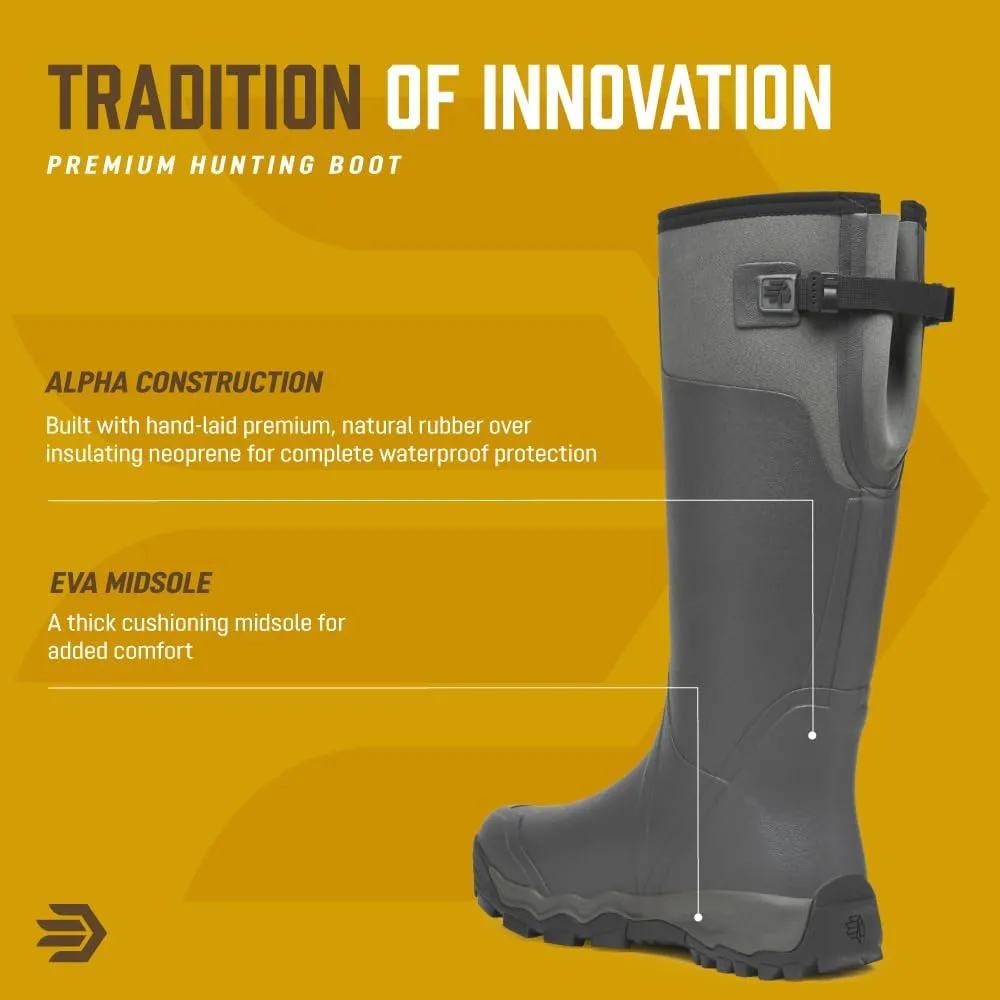 LaCrosse Alphaburly Pro 18" Hunting Boots for Men Featuring Waterproof Rubber, Adjustable Gusset, and EVA Footbed