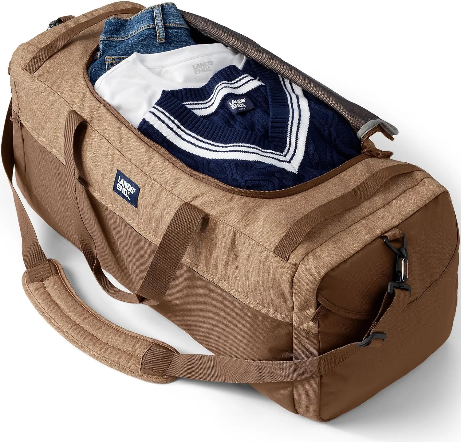Lands' End Everyday Duffle Honey Beige Large