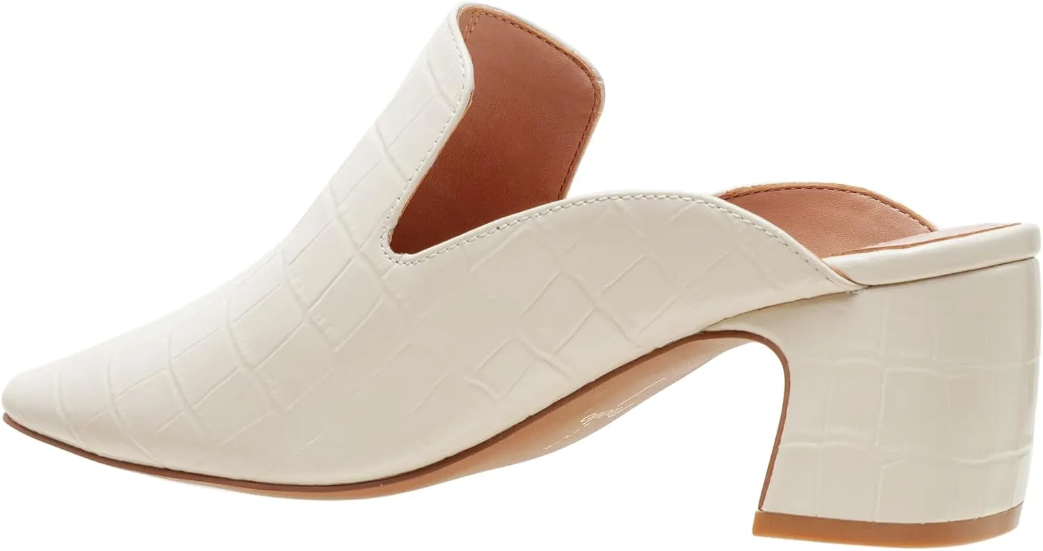Linea Paolo - Giselle - Womens Croco Embossed Leather Mules