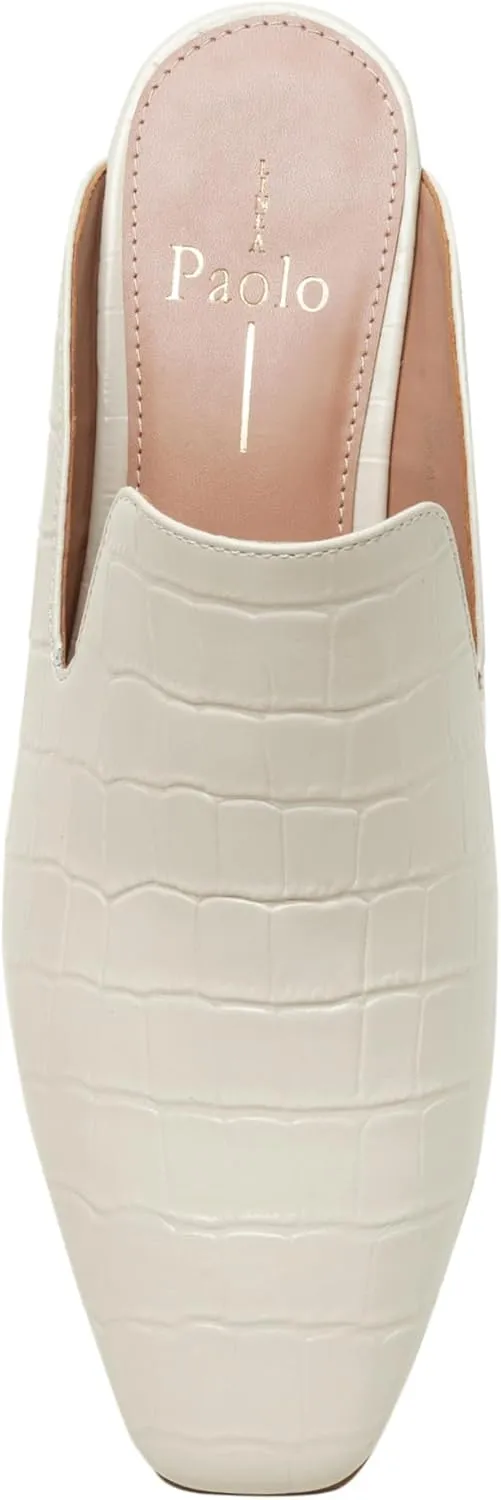 Linea Paolo - Giselle - Womens Croco Embossed Leather Mules