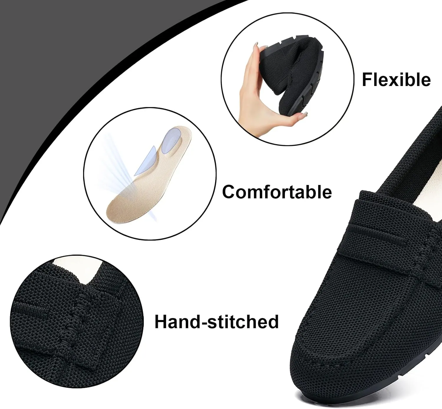Loafers for Women Comfortable Slip on Work Flats Shoes Womens Dressy Casual Walking Shoes
