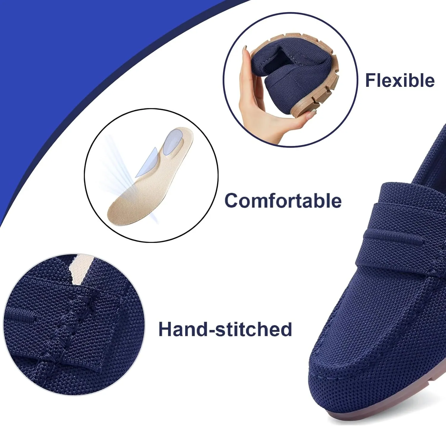 Loafers for Women Comfortable Slip on Work Flats Shoes Womens Dressy Casual Walking Shoes