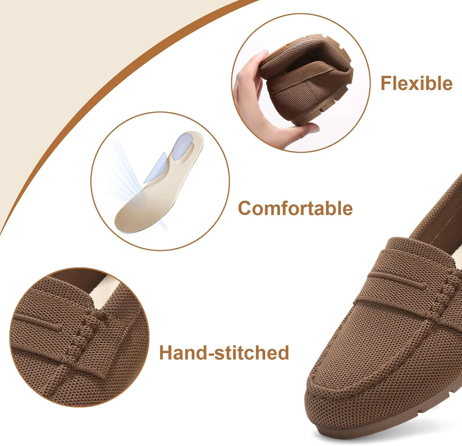 Loafers for Women Comfortable Slip on Work Flats Shoes Womens Dressy Casual Walking Shoes