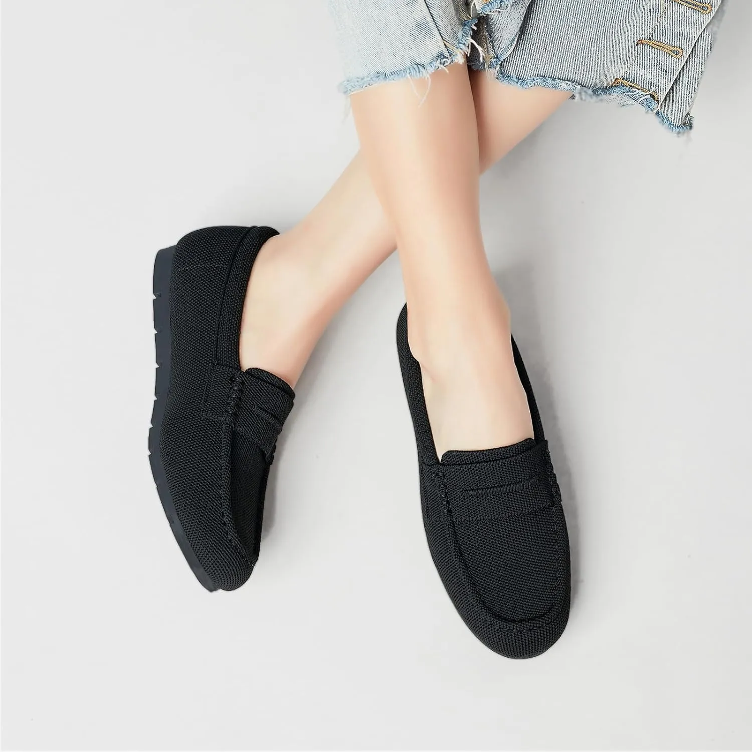 Loafers for Women Comfortable Slip on Work Flats Shoes Womens Dressy Casual Walking Shoes