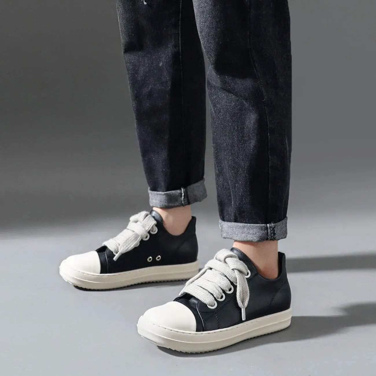 Low Top Sneakers for Men Comfortable Platform Walking Shoes