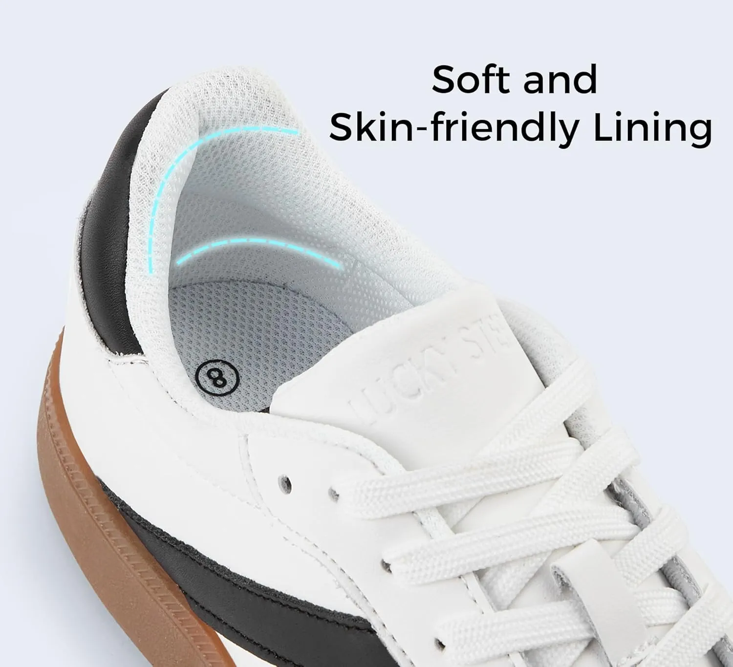 LUCKY STEP Men's Retro Fashion Sneakers Low Top Comfort Trainers Casual Lightweight Classic Walking Shoes