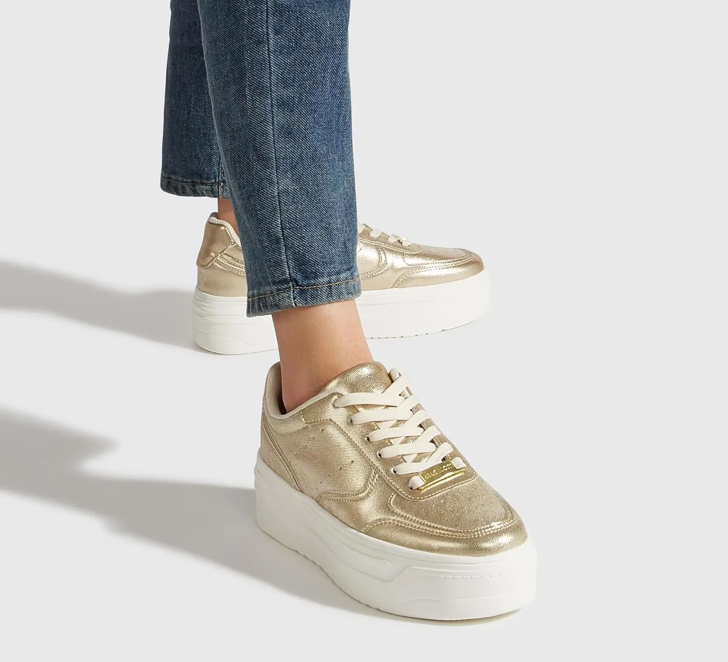 LUCKY STEP Women Platform Fashion Sneakers Chunky Faux Leather Thick Sole Comfortable Lightweight Casual Tennis Walking Shoes
