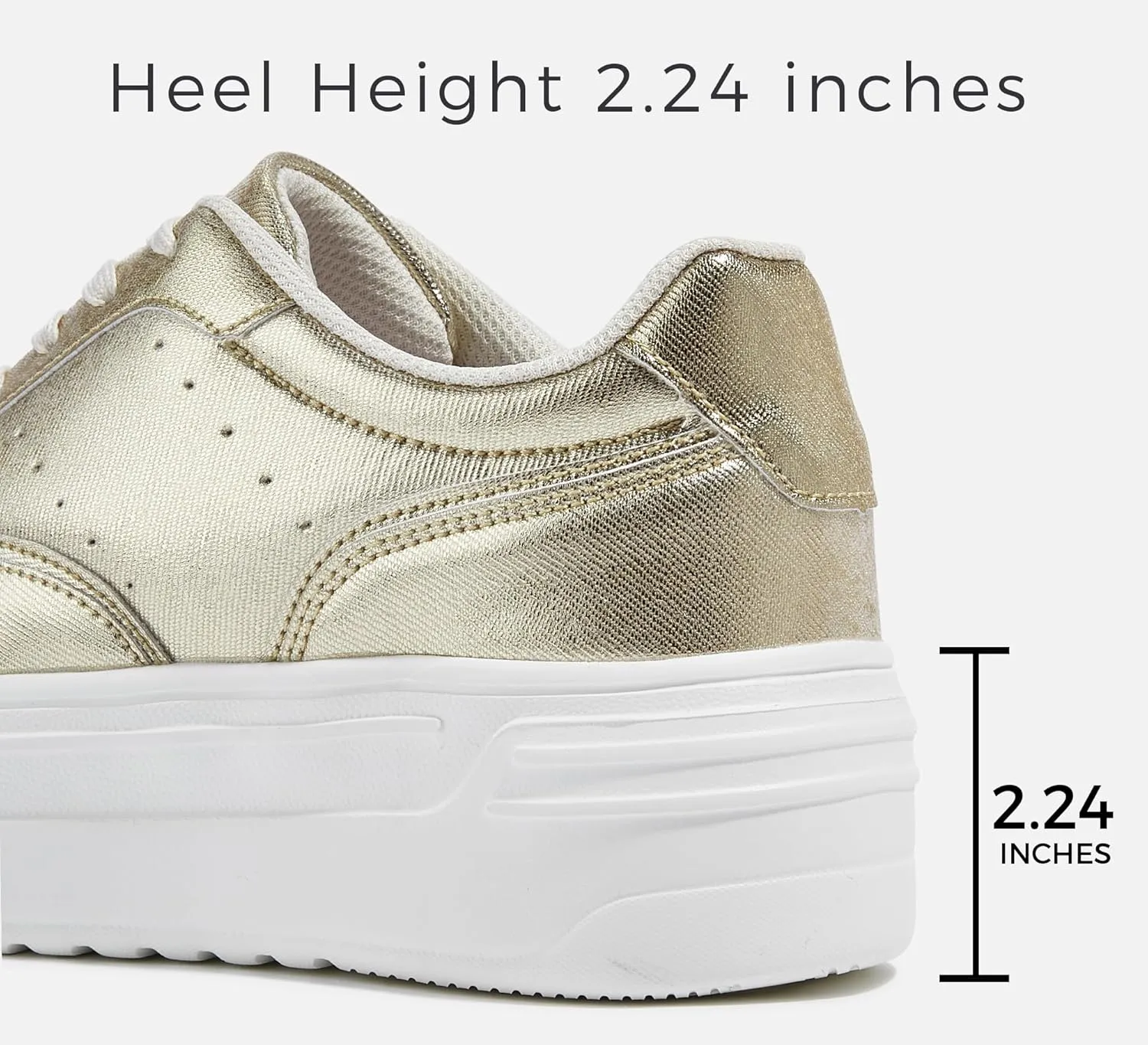 LUCKY STEP Women Platform Fashion Sneakers Chunky Faux Leather Thick Sole Comfortable Lightweight Casual Tennis Walking Shoes