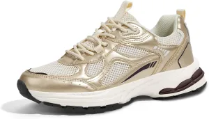 LUCKY STEP Women's Platform Chunky Fashion Sneakers Mesh Casual Running Tennis Workout Sport Work Trendy Athletic Walking Shoes