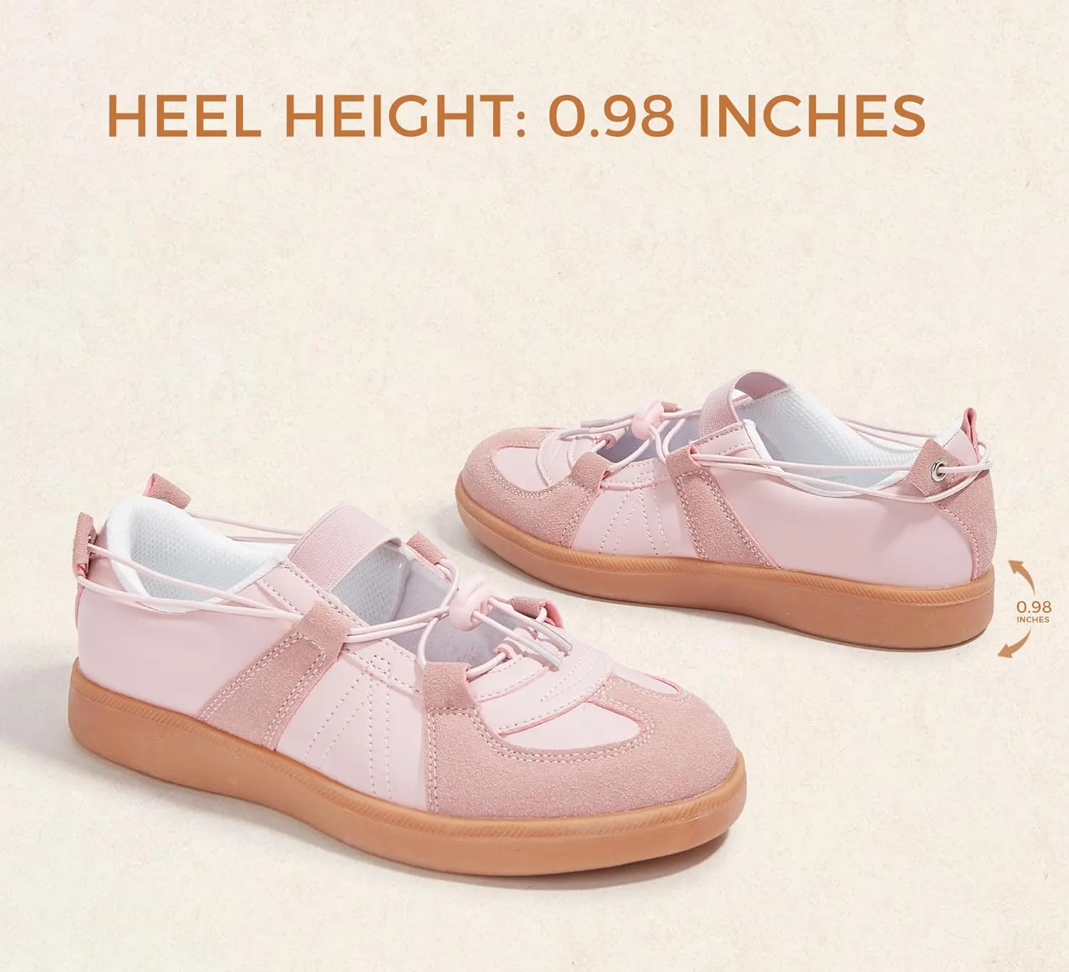 LUCKY STEP Women's Retro Fashion Sneakers Casual Comfortable Ballet Flats Lightweight Breathable Skate Shoes