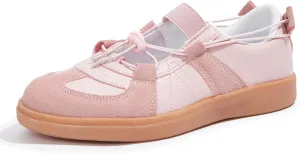 LUCKY STEP Women's Retro Fashion Sneakers Casual Comfortable Ballet Flats Lightweight Breathable Skate Shoes