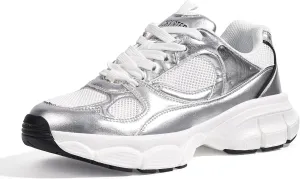 LUCKY STEP Women's Running Shoe Platform Chunky Walking Sneakers Breathable Mesh Comfy Lightweight Fashion Casual Tennis Dad Shoes