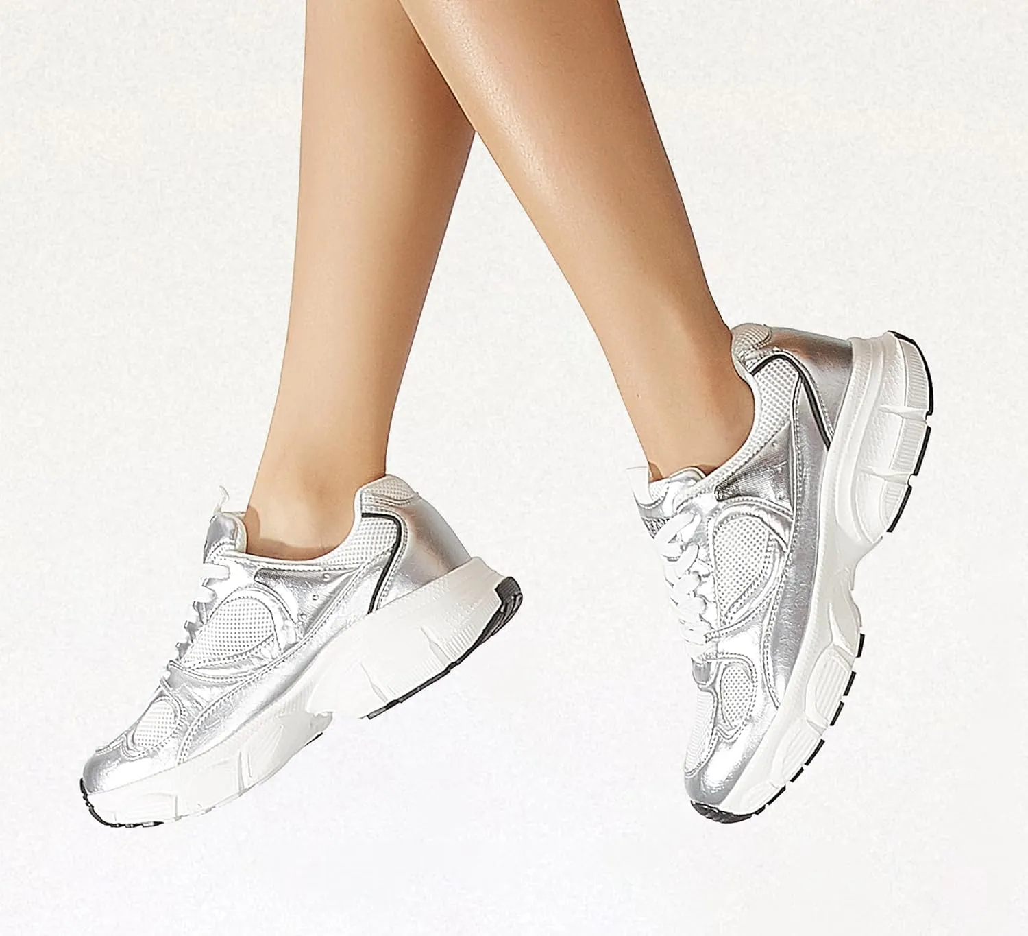 LUCKY STEP Women's Running Shoe Platform Chunky Walking Sneakers Breathable Mesh Comfy Lightweight Fashion Casual Tennis Dad Shoes
