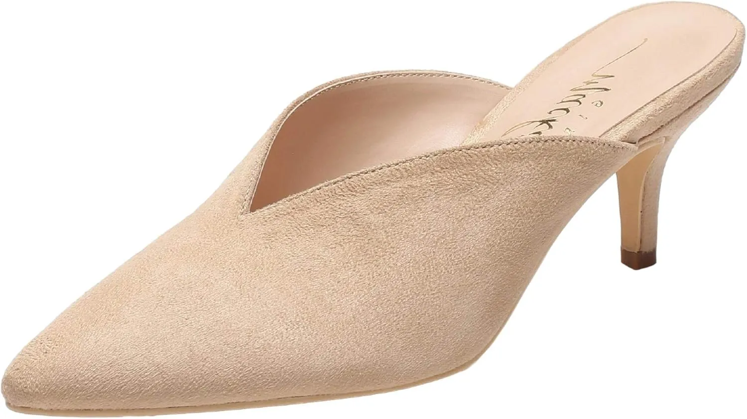 MACKIN J G224-1 Women Pointed Toe Slip On Kitten Low Heel Mules Pumps Slides