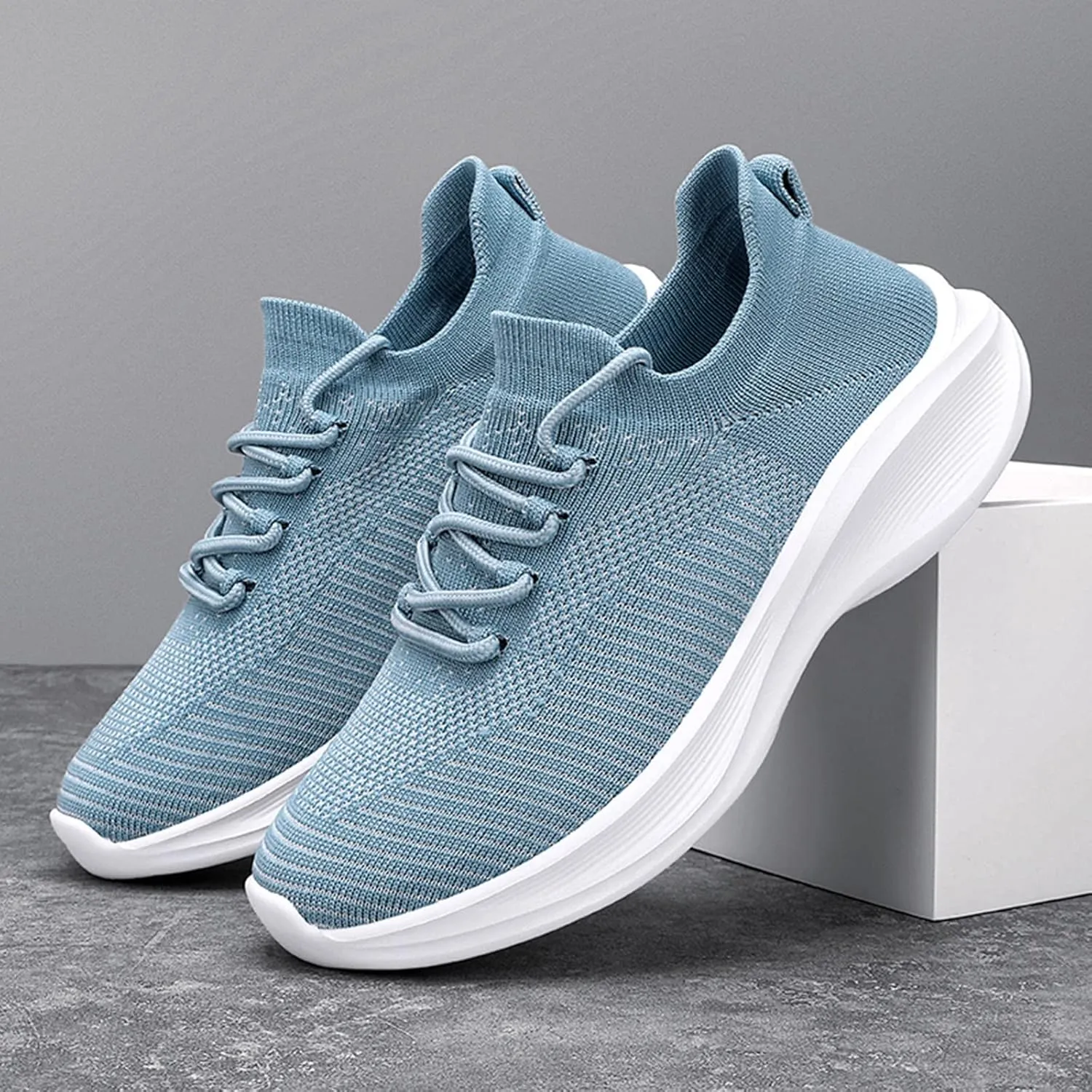 Memory Foam Versatile Shoes for Men Comfortable Breathable Lightweight Tennis Shoe Casual Elderly Lace Up Shoes