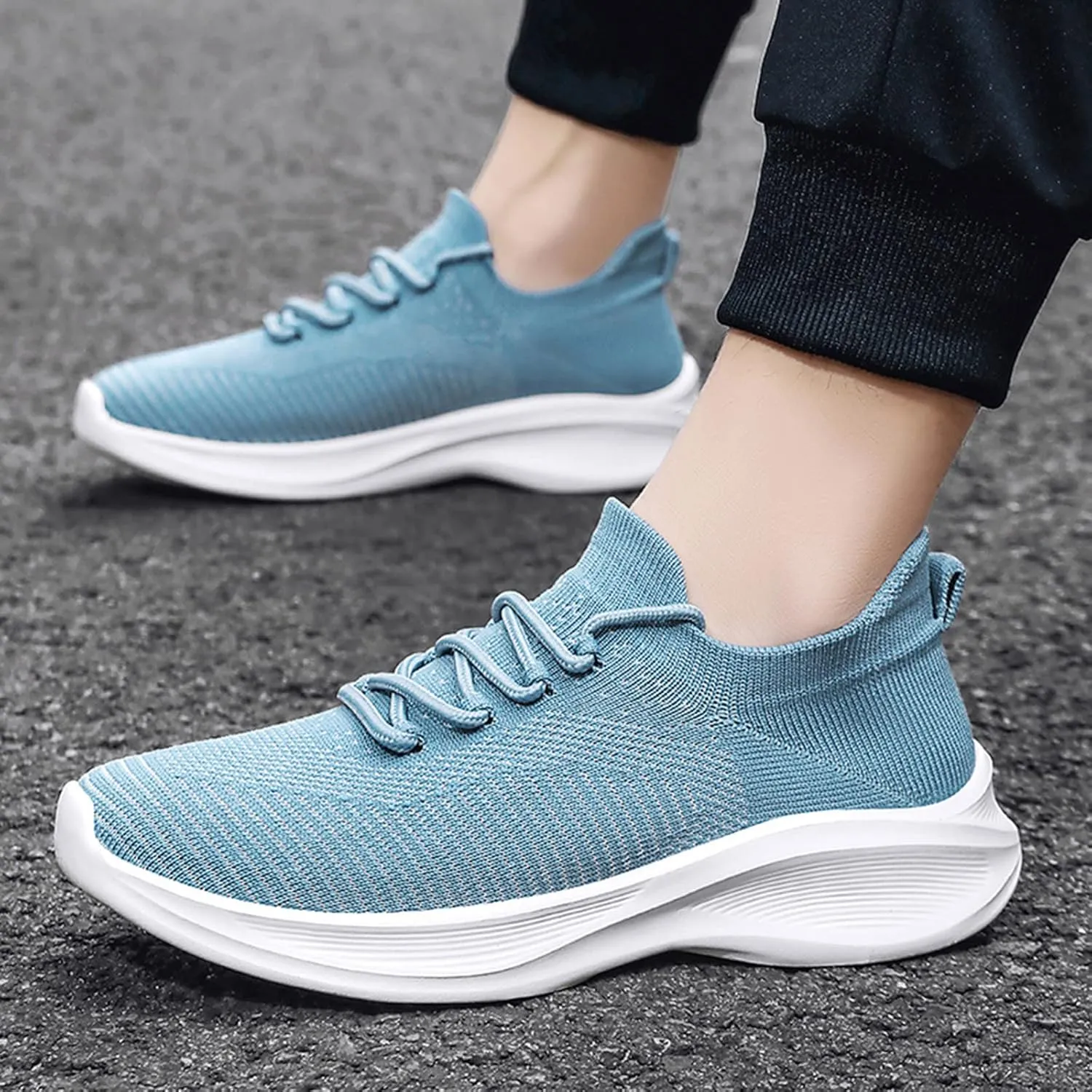 Memory Foam Versatile Shoes for Men Comfortable Breathable Lightweight Tennis Shoe Casual Elderly Lace Up Shoes