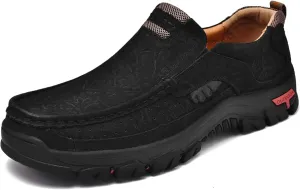 Men Casual Shoes Leather Slip On Loafers Walking Shoes for Work Office Dress Outdoor