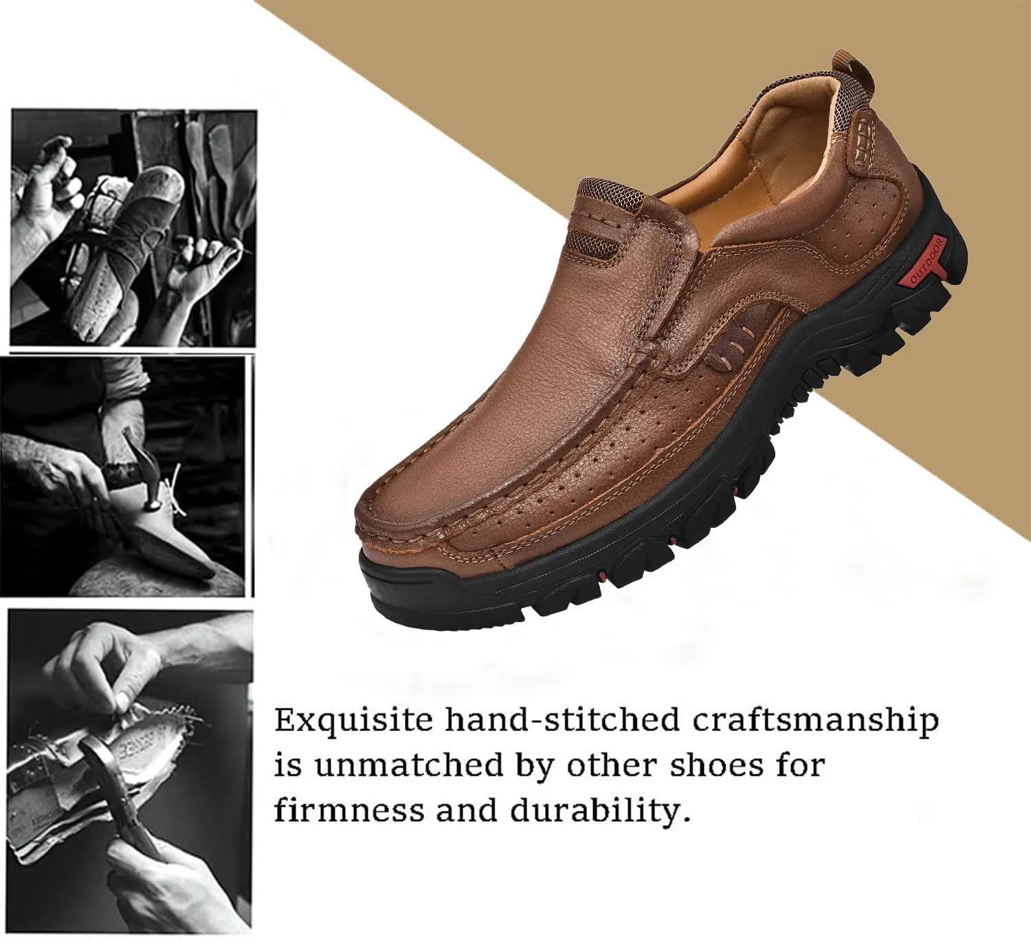 Men Casual Shoes Leather Slip On Loafers Walking Shoes for Work Office Dress Outdoor