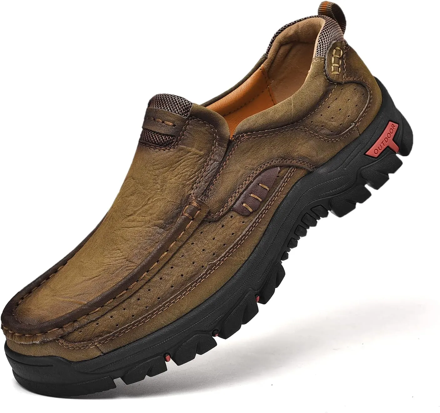 Men Casual Shoes Leather Slip On Loafers Walking Shoes for Work Office Dress Outdoor