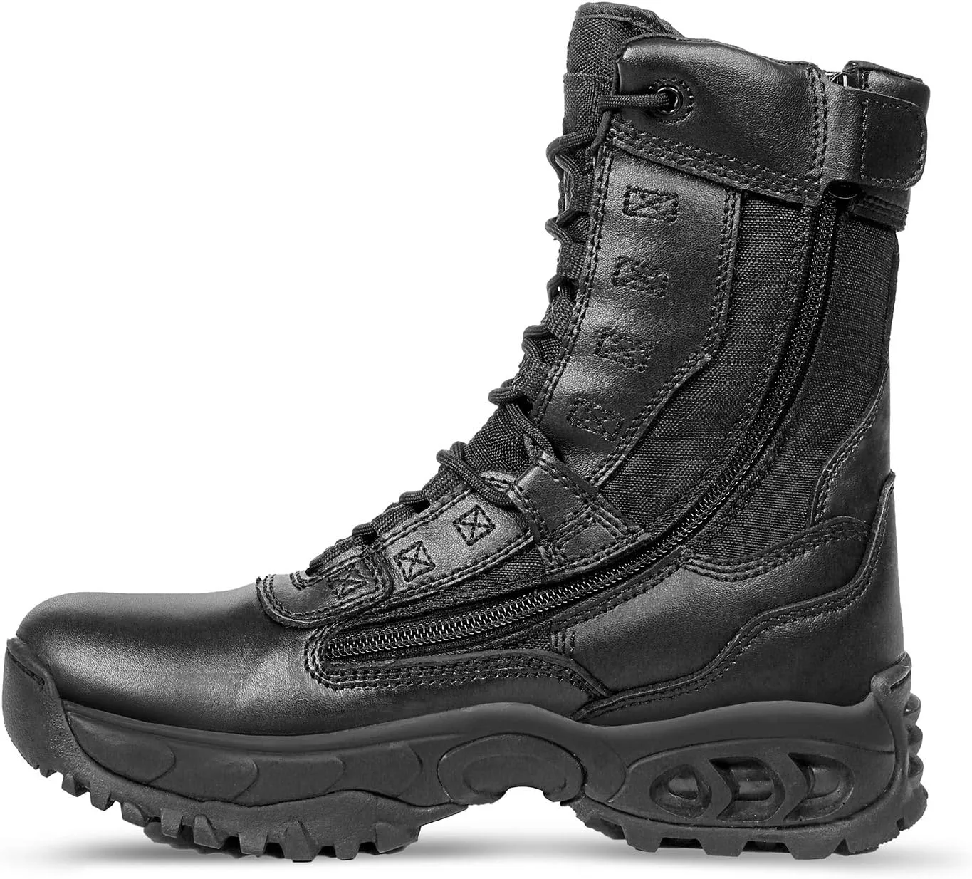 Men's AIR-TAC Ghost with Zipper 8" Leather Boot Rip-Stop Nylon