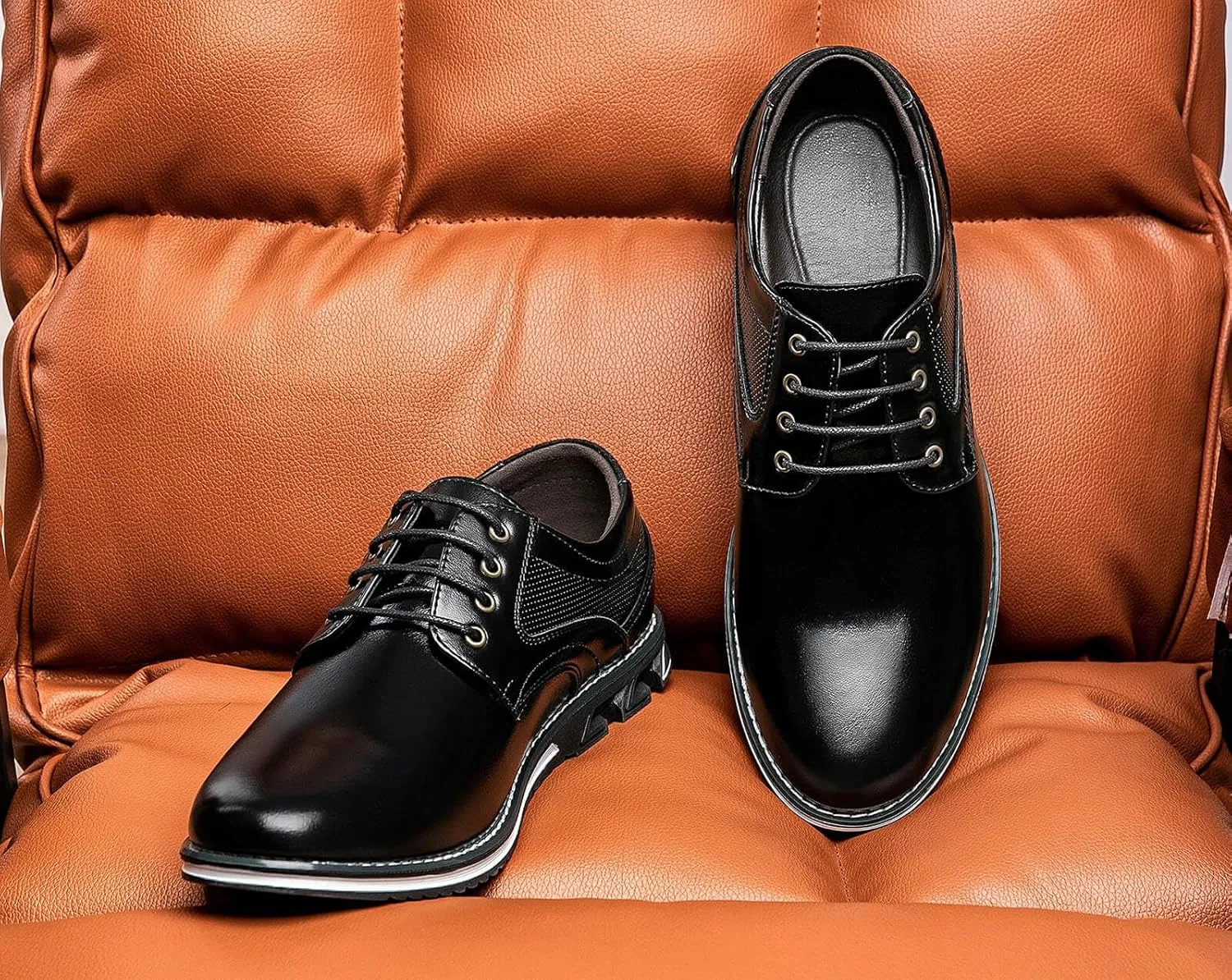 Men's Casual Dress Shoes Comfortable Fashion Dress Sneakers Men Office Classic Mens Oxfords Leather Business Casual Shoes Formal