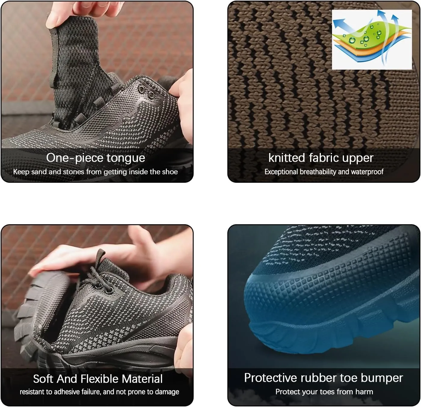 Mens Hiking Shoes Waterproof Lightweight Ankle Boots Outdoor Trekking Camping Walking Quest
