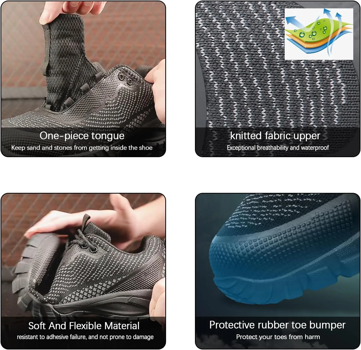 Mens Hiking Shoes Waterproof Lightweight Ankle Boots Outdoor Trekking Camping Walking Quest