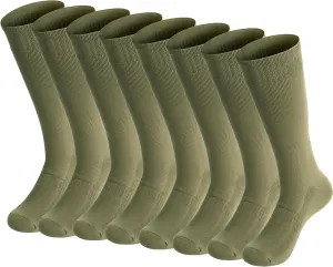 Men's Hiking Socks, Military Green Over the Calf Socks for Hunting and Boots,4 Pack