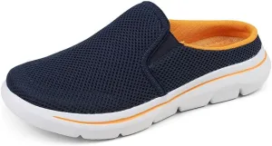 Men's Mesh House Slippers,indoor,half shoes for men,slip on mules,Lightweight,washable