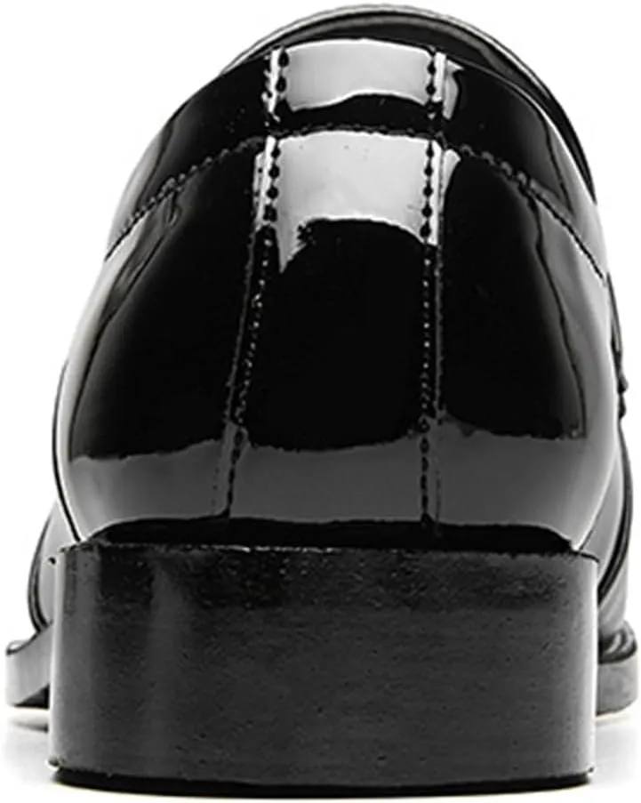 Men's Patent Leather Slip-on Dress Loafers Shoes Formal Tuxedo Shoes Work Business Office Dress Shoes