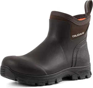 Men's Rain Boots Waterproof Garden Shoes, Ankle Rubber Work Boots, Camp Outdoor Snow Mud Boots for Farming, Hunting, Lawn Work, Size 7-14