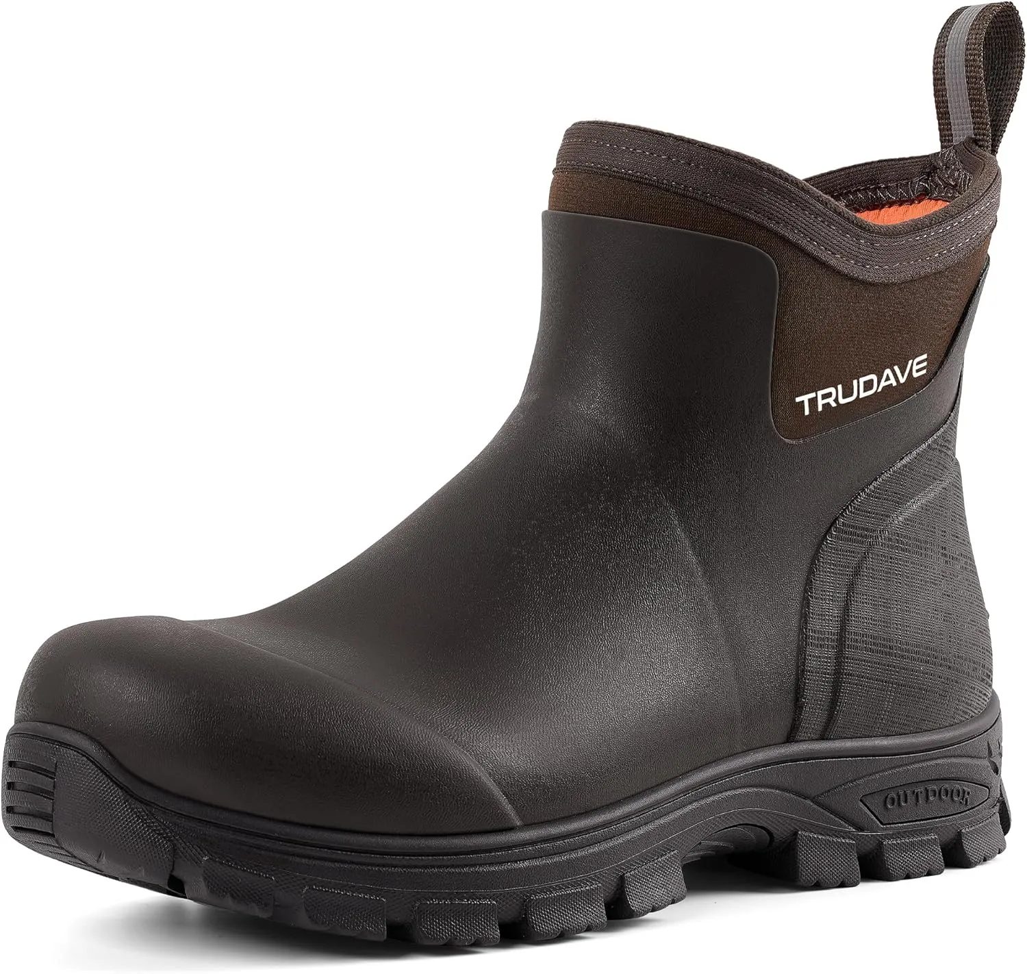 Men's Rain Boots Waterproof Garden Shoes, Ankle Rubber Work Boots, Camp Outdoor Snow Mud Boots for Farming, Hunting, Lawn Work, Size 7-14