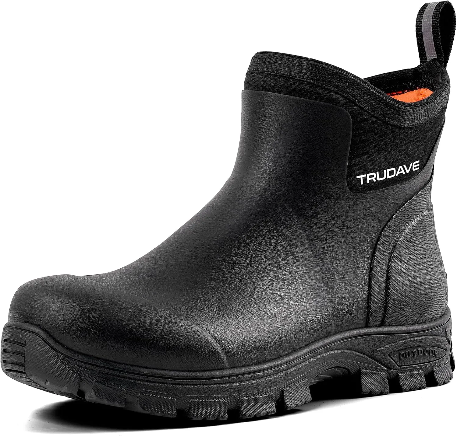 Men's Rain Boots Waterproof Garden Shoes, Ankle Rubber Work Boots, Camp Outdoor Snow Mud Boots for Farming, Hunting, Lawn Work, Size 7-14