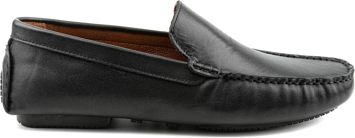 Men's Slip-On Driving Shoes Style Loafers, Classic Fashion Sneakers, Very Lightweight Flat Shoes, Casual Comfortable Leather Upper, Lining, Insole, Gifts for Dads