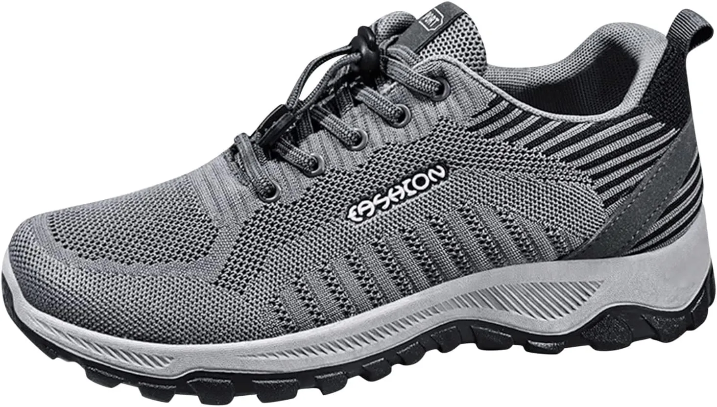 Mens Walking Shoes Lightweight Breathable Mesh Slip On Running Shoes Comfortable Fashion Arch Support Sneakers Workout Casual Sports Shoe with Adujustable Lace for Men Daily Wear
