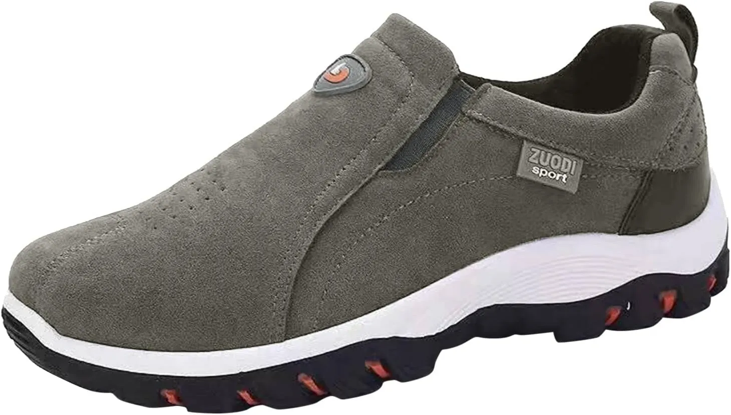 Men's Walking Shoes Waterproof Hiking Shoes Slip on Orthopedic Sneakers Outdoor Breathable Comfortable Non Slip Casual Daily Work Shoes Suede Low-Cut Boots Men