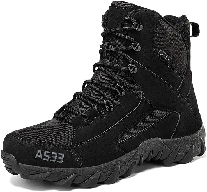 Men's Waterproof Hiking Boots Lightweight Outdoor Trekking Shoes for Men Durable Traction Hiking Footwear for Mountain Camping and Trail （Water repellent）