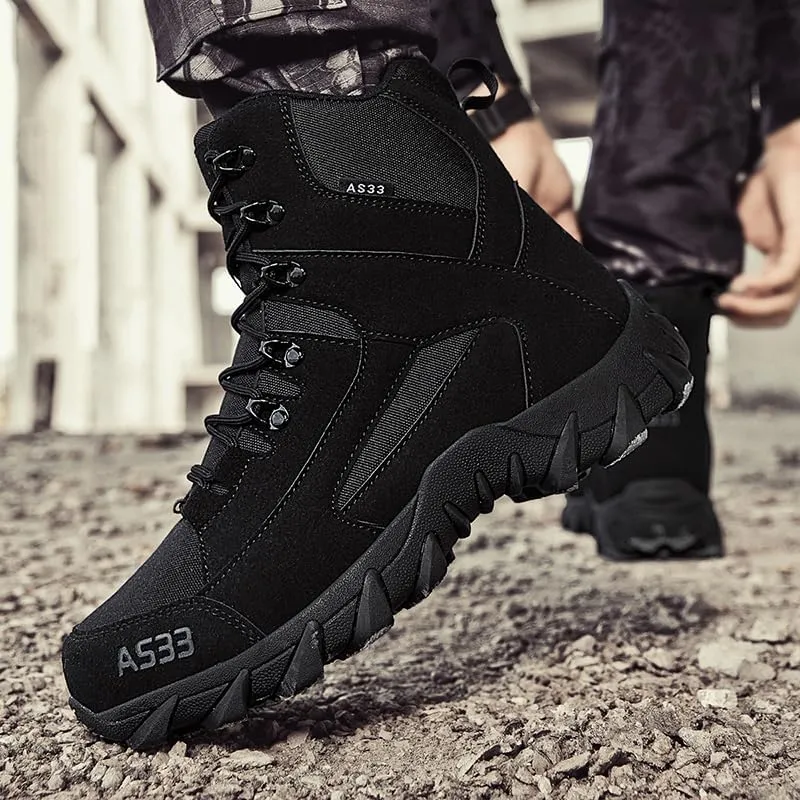 Men's Waterproof Hiking Boots Lightweight Outdoor Trekking Shoes for Men Durable Traction Hiking Footwear for Mountain Camping and Trail （Water repellent）