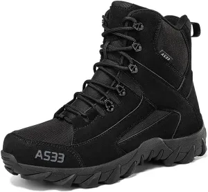 Men's Waterproof Hiking Boots Lightweight Outdoor Trekking Shoes for Men Durable Traction Hiking Footwear for Mountain Camping and Trail （Water repellent）