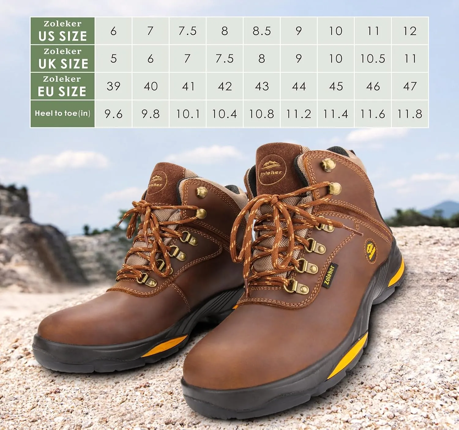 Men's Waterproof Hiking Boots,Non-Slip Outdoor Sport Hiking Shoes for Men