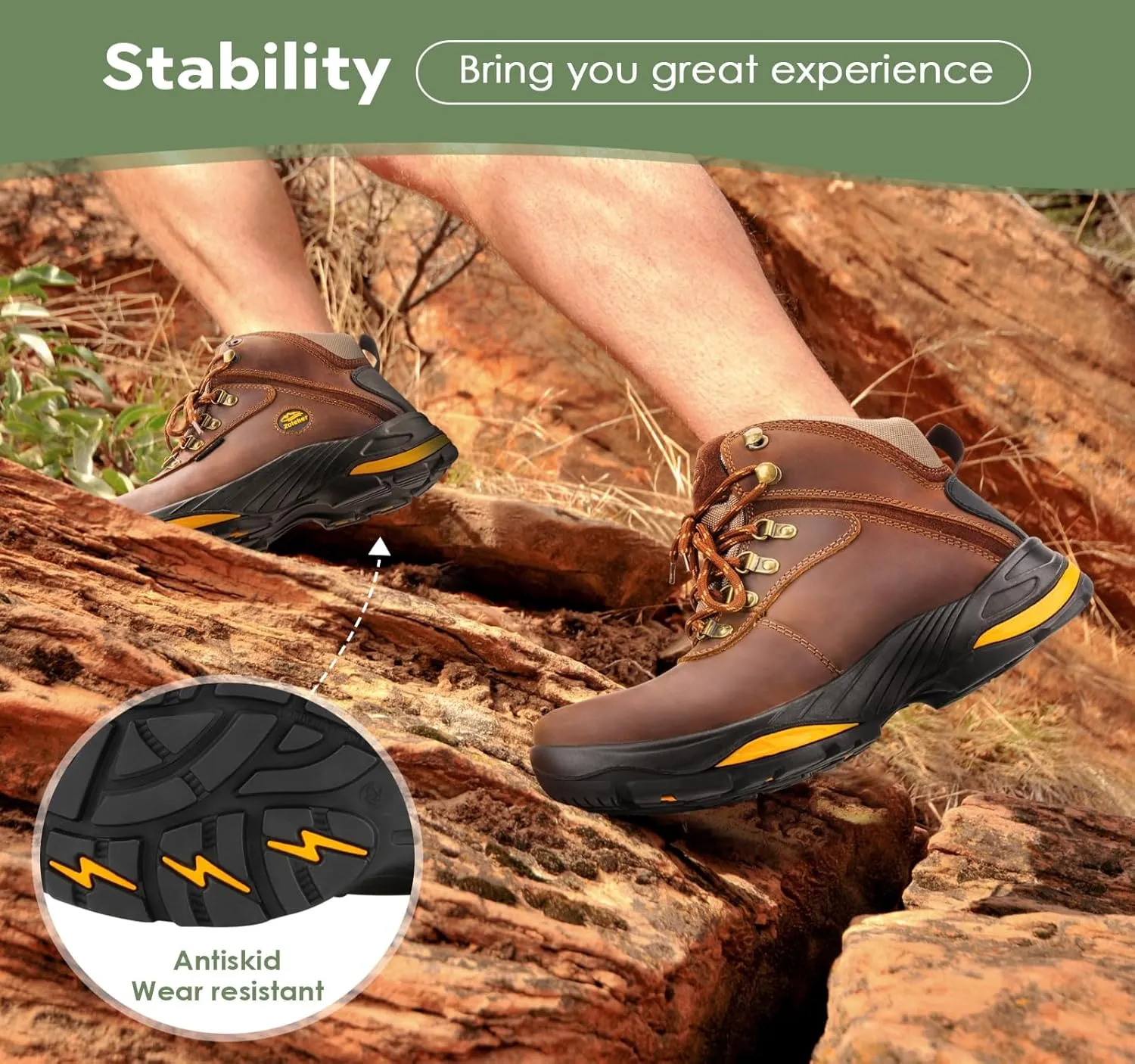 Men's Waterproof Hiking Boots,Non-Slip Outdoor Sport Hiking Shoes for Men