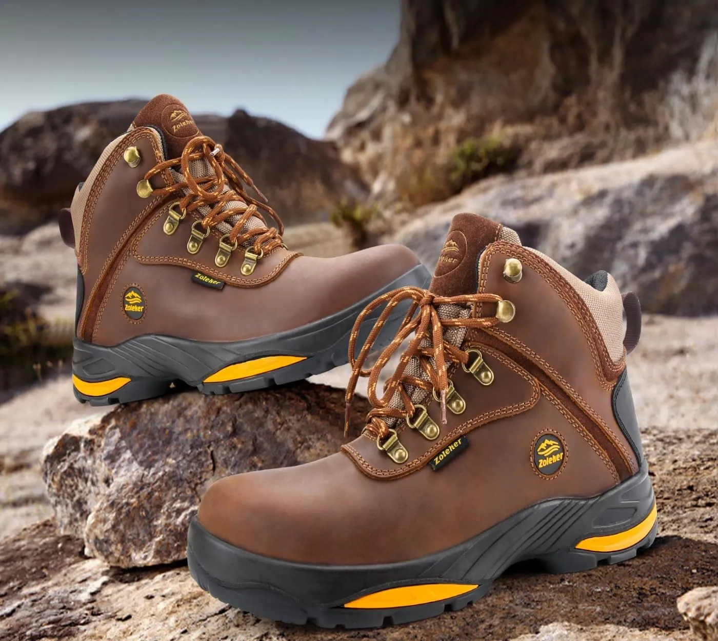 Men's Waterproof Hiking Boots,Non-Slip Outdoor Sport Hiking Shoes for Men